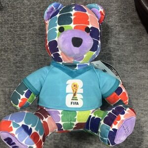 FIFA World Cup 2026 10-Inch Colorful Bear Plush - Official 2026 World Cup Rare